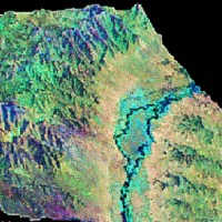 Photogrammetric DEM and 3D-view (SPOT & LANDSAT), Mongolia 2003